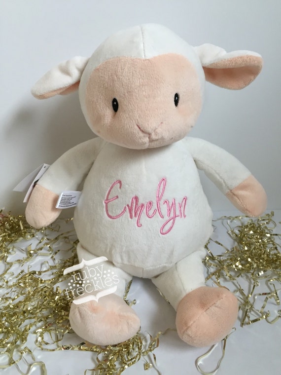 personalized lamb stuffed animal