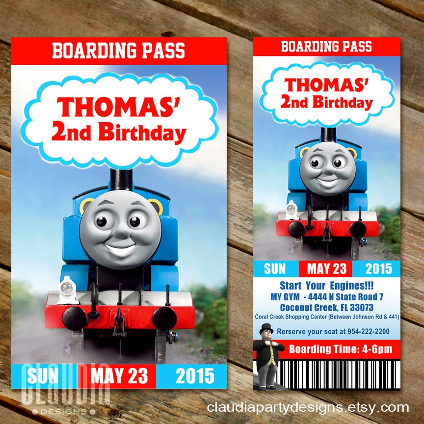 Thomas The Train Party Invitations 4