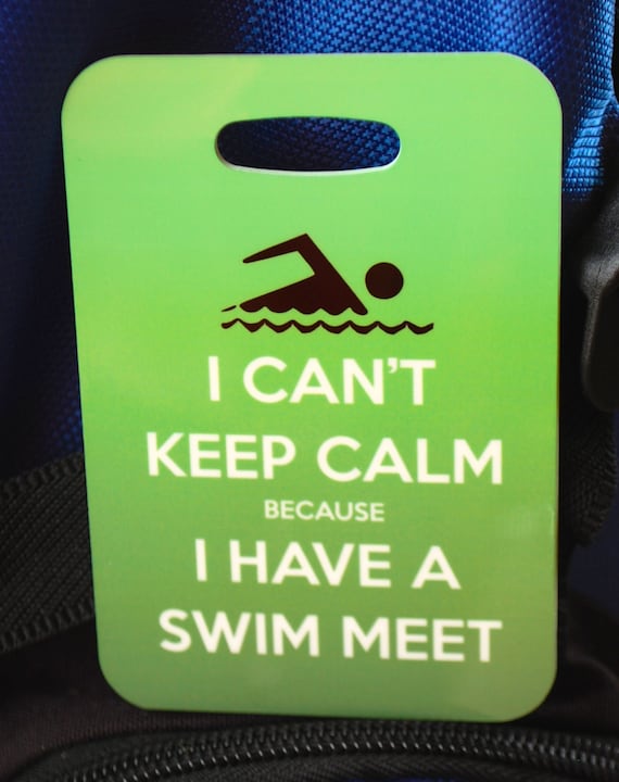 Swim Bag Tag Sport Bag Tag Swim Team Bag Tag Swim Party