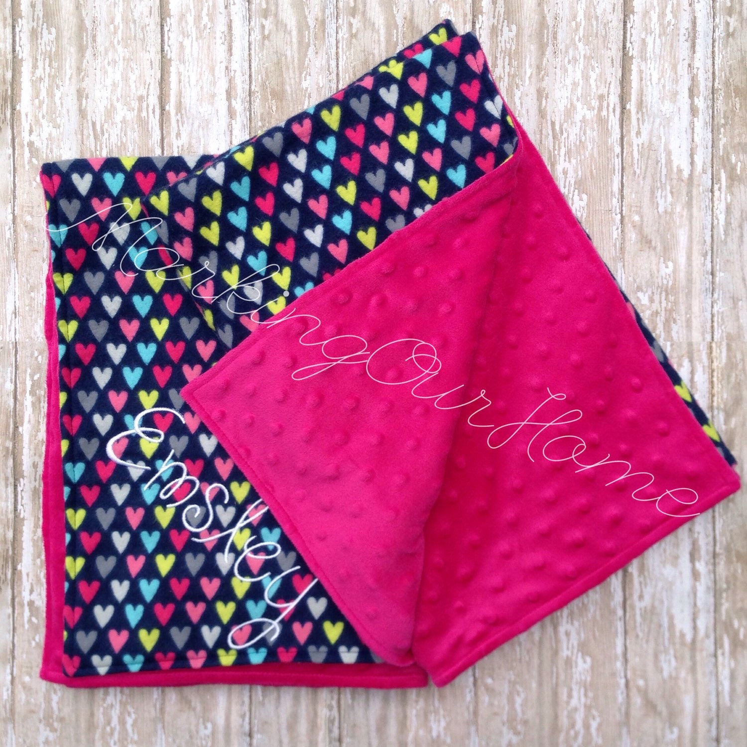 Embroidered Baby Blanket by MarkingOurHome on Etsy