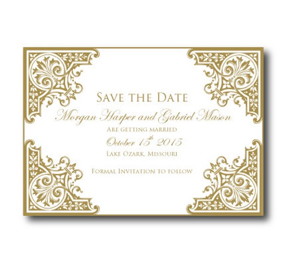 Save the Date Card Template Instant Download by ClearyLane