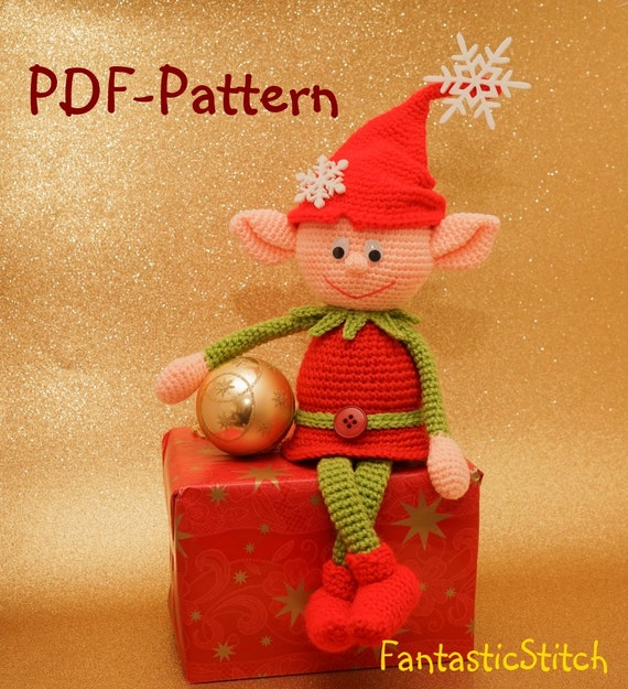 Crochet pattern Christmas elf Amigurumi Instand Download PDF