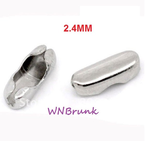 10 Ball Chain Connectors for 2.4mm Ball Chain Stainless