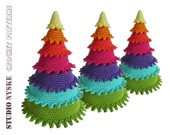 Kerst decoratie boom regenboog amigurumi patroon door 