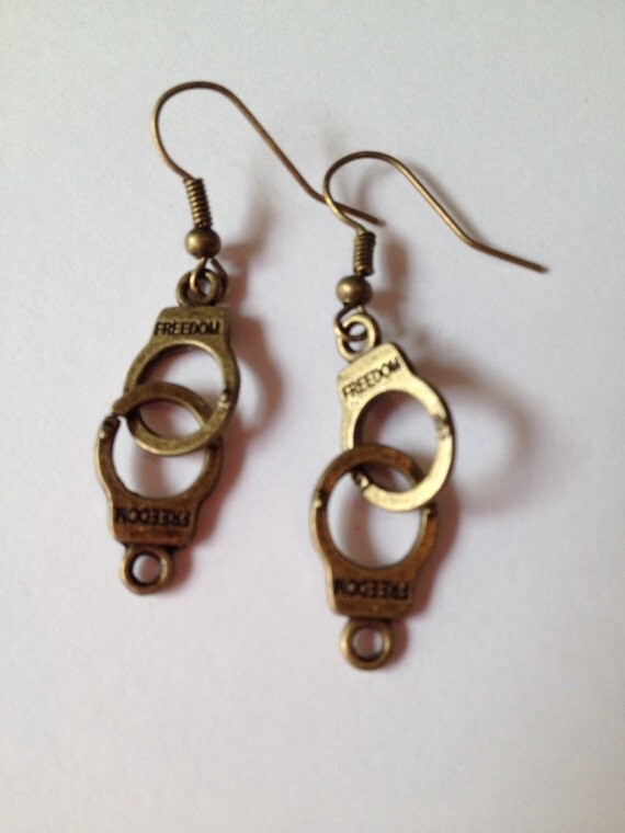 Handcuff dangle earrings novelty earrings 50 Shades