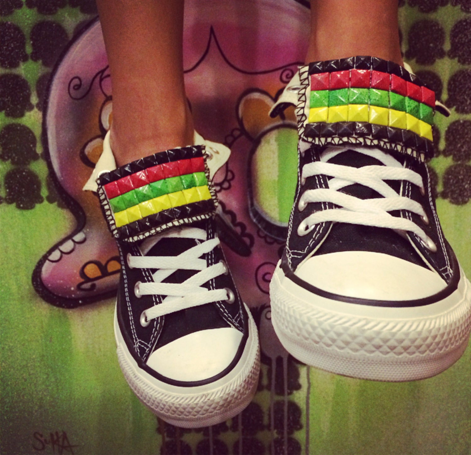 rasta colored converse