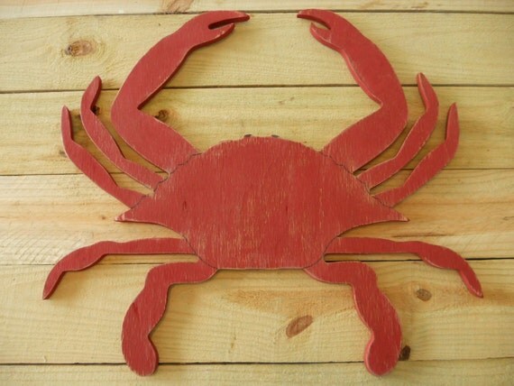 25" Crab, Wood Crab, Crab Sign. Wood Crab Sign, Weathered Crab Sign, Beach Sign, Beach Decor, Wood Sign