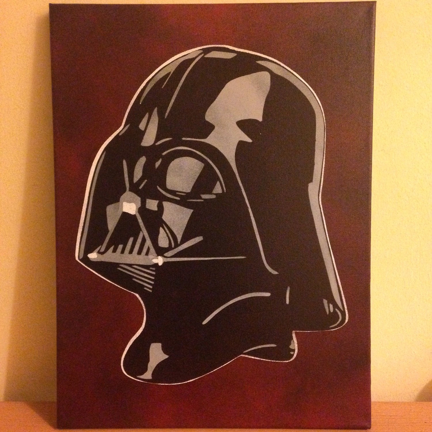 Darth Vader. Spray paint stencil art. Star wars