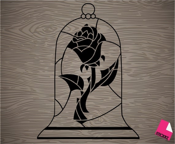 rose from beauty and the beast vinyl decal sticker by Stickrz