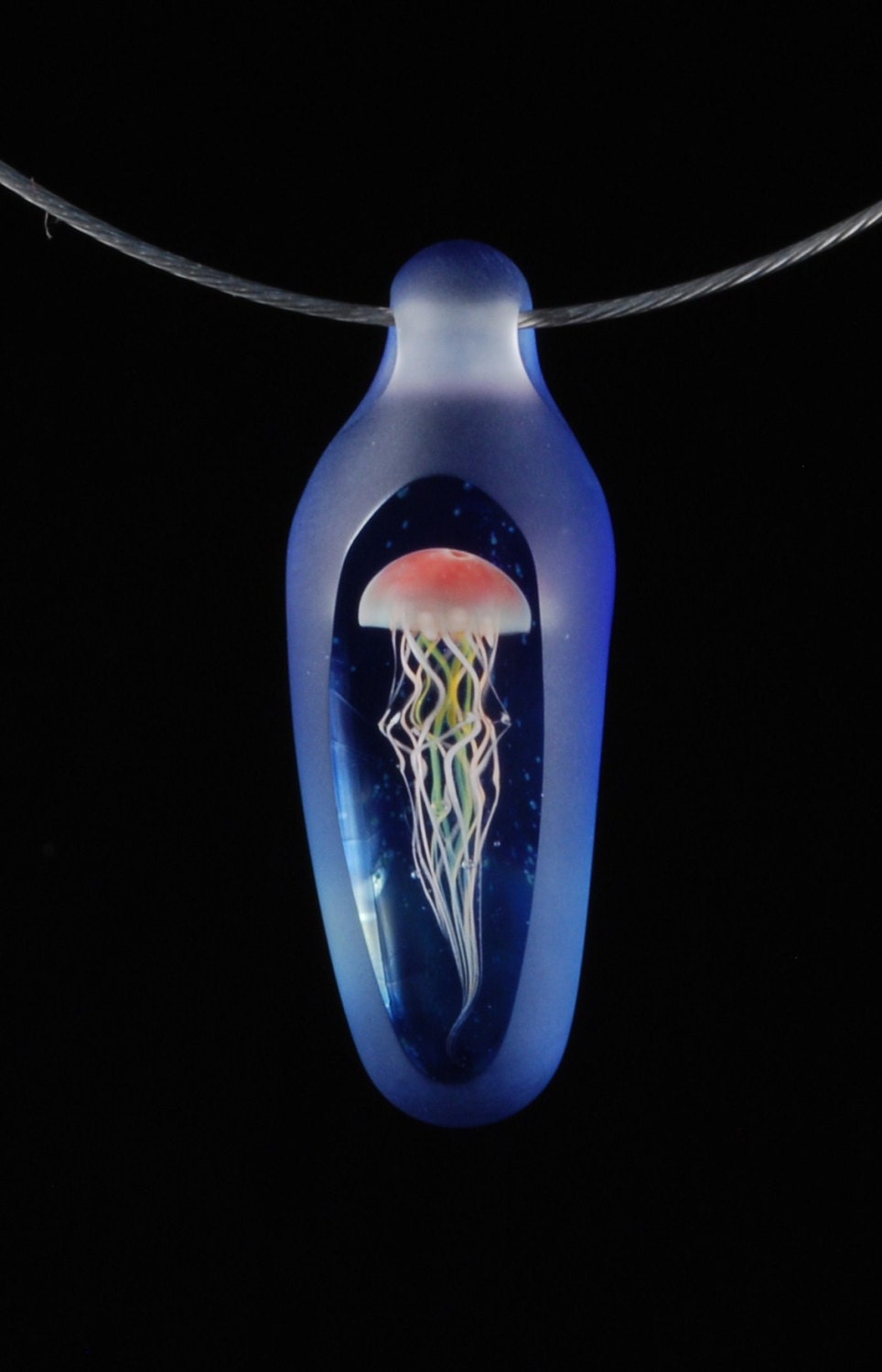 Glass jellyfish pendant Clearance