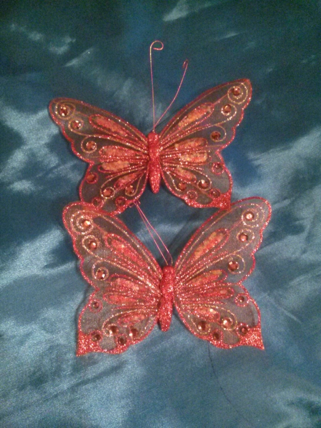 HANDMADE BUTTERFLIES ORNAMENT by vintage4everbeauty on Etsy