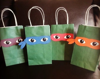 Teenage Mutant Ninja Turtles Gift Bags Set of 8