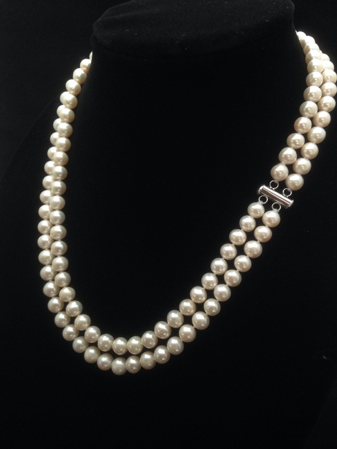 Long Pearl Necklace Genuine Pearl Necklace 21 Inches AA