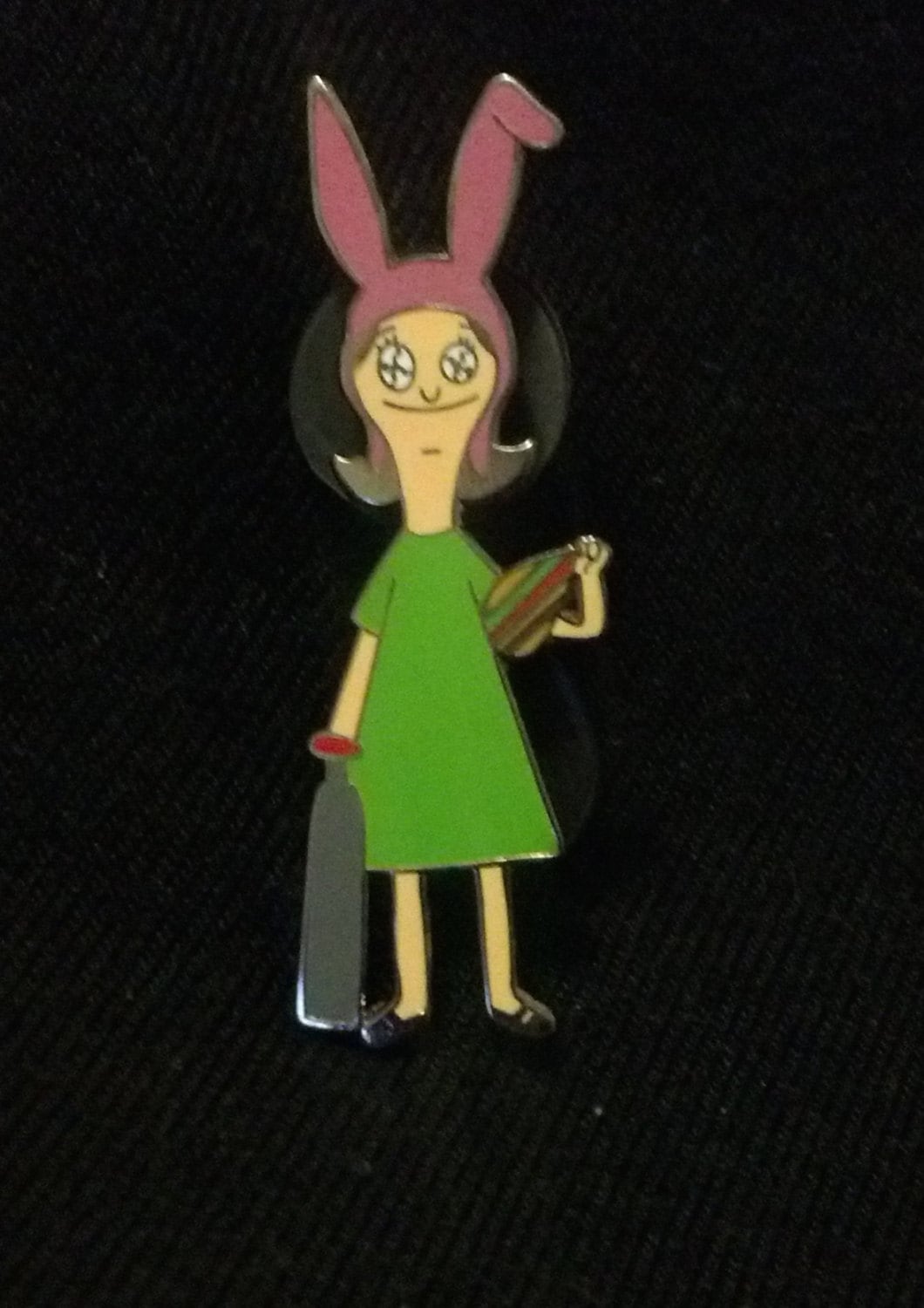 Bob's Burgers Animated TV Series Louise Bunny Ears Hat Enamel
