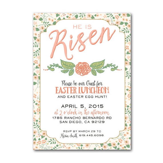 Easter Lunch Invitations 9