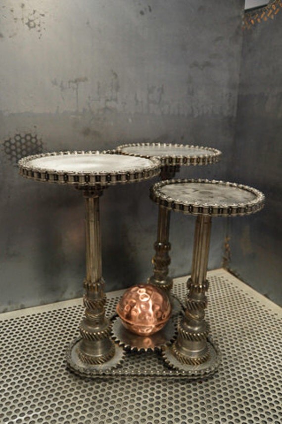 Steampunk Industrial end table
