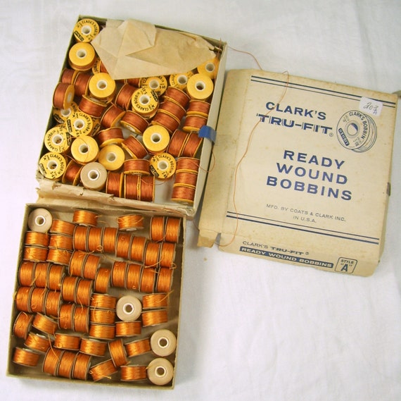 181 Vintage Ready Wound Bobbins Clark's Tru-Fit Coats