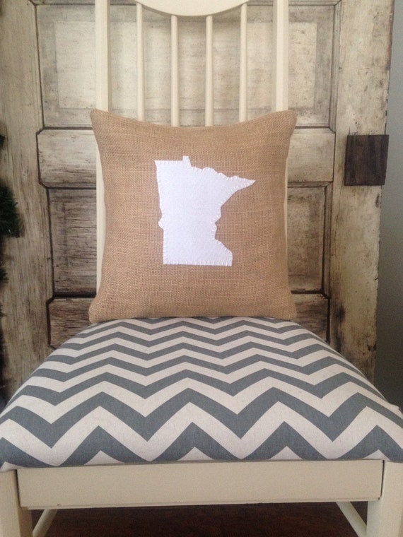 Minnesota Home State Pillow Avialable in by reprizedesigns on Etsy