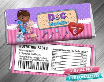 Doc Mcstuffin Candy Bar Wrapper