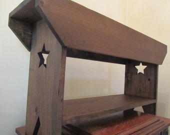 Primitive Star Bench, Wedding Bench, Country Farm Bench