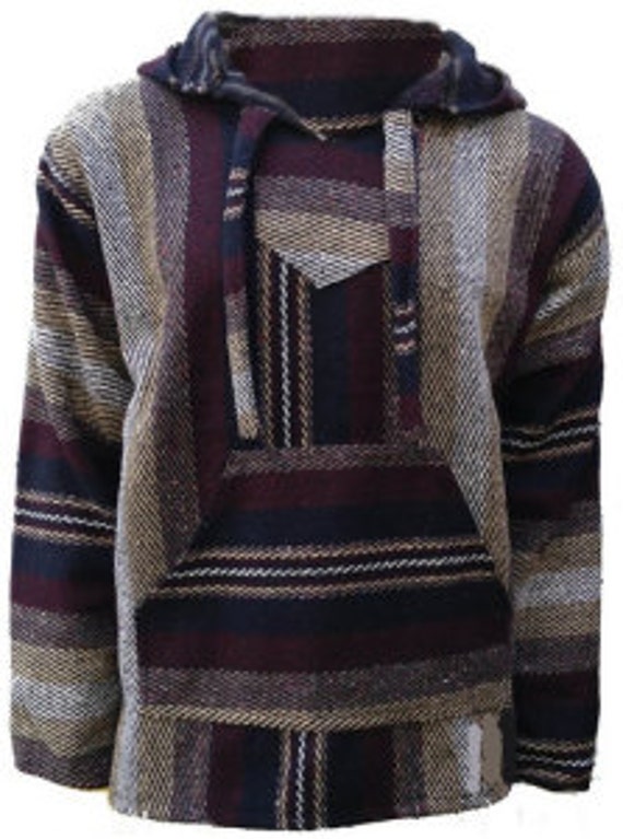 Mexican Threads Baja Hoodie Drug Rug Pullover by OrvinApparel