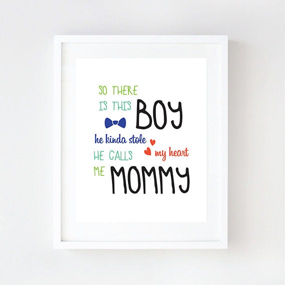 So There Is This Boy - Nursery Room Wall Art, Baby Boy Room, Quotes Boys Room