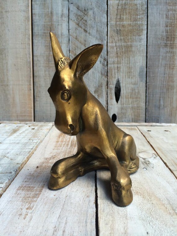 Handcrafted Brass Donkey Art Jackass Mule Burro Jack
