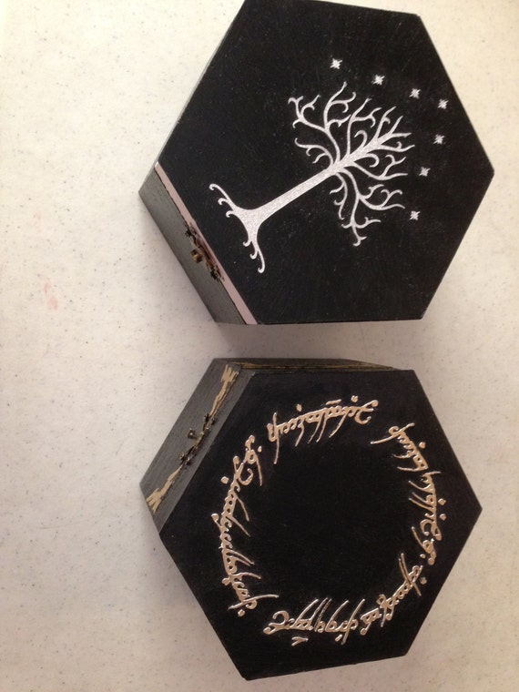 Gondor Tree Ring Box, the Lord of the Rings, Tolkien Inspired Wedding Box,  Proposal Ring Box, Engagement Box 