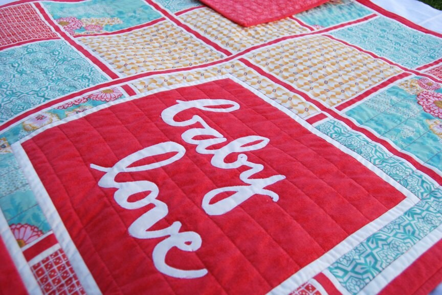 PDF Pattern baby love Baby Quilt Pattern with by BabyGiftGals