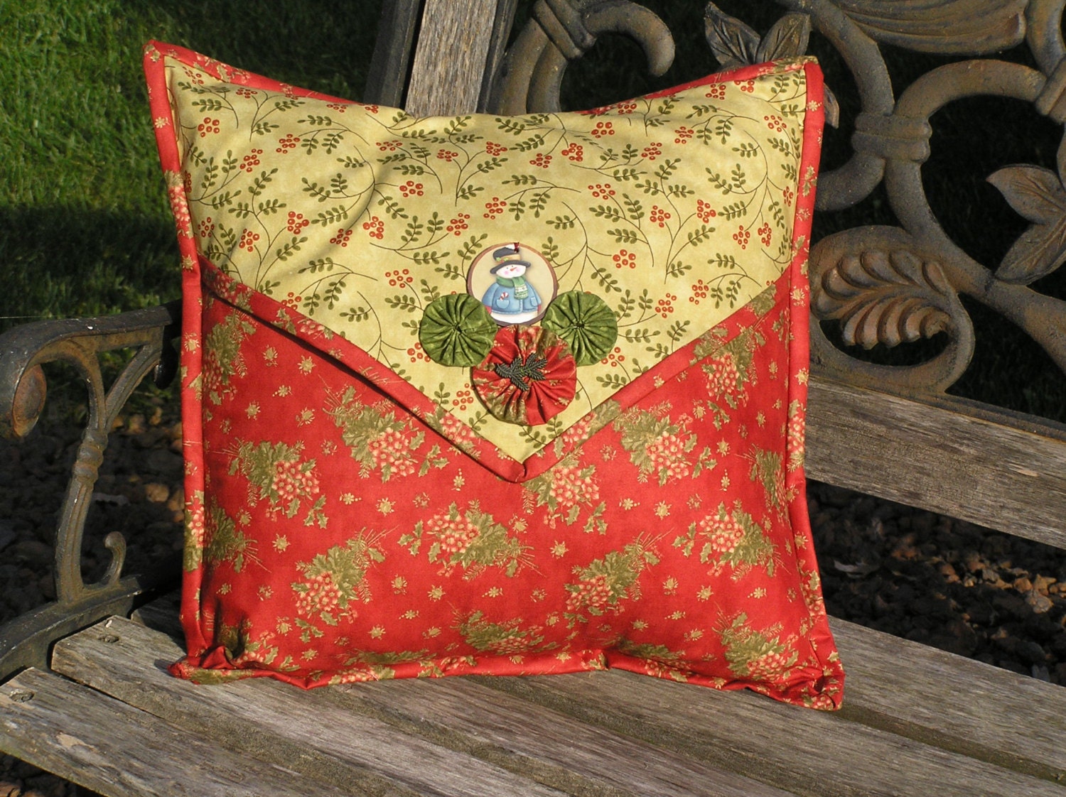 Christmas Pillow by QuiltThingsByEileen on Etsy