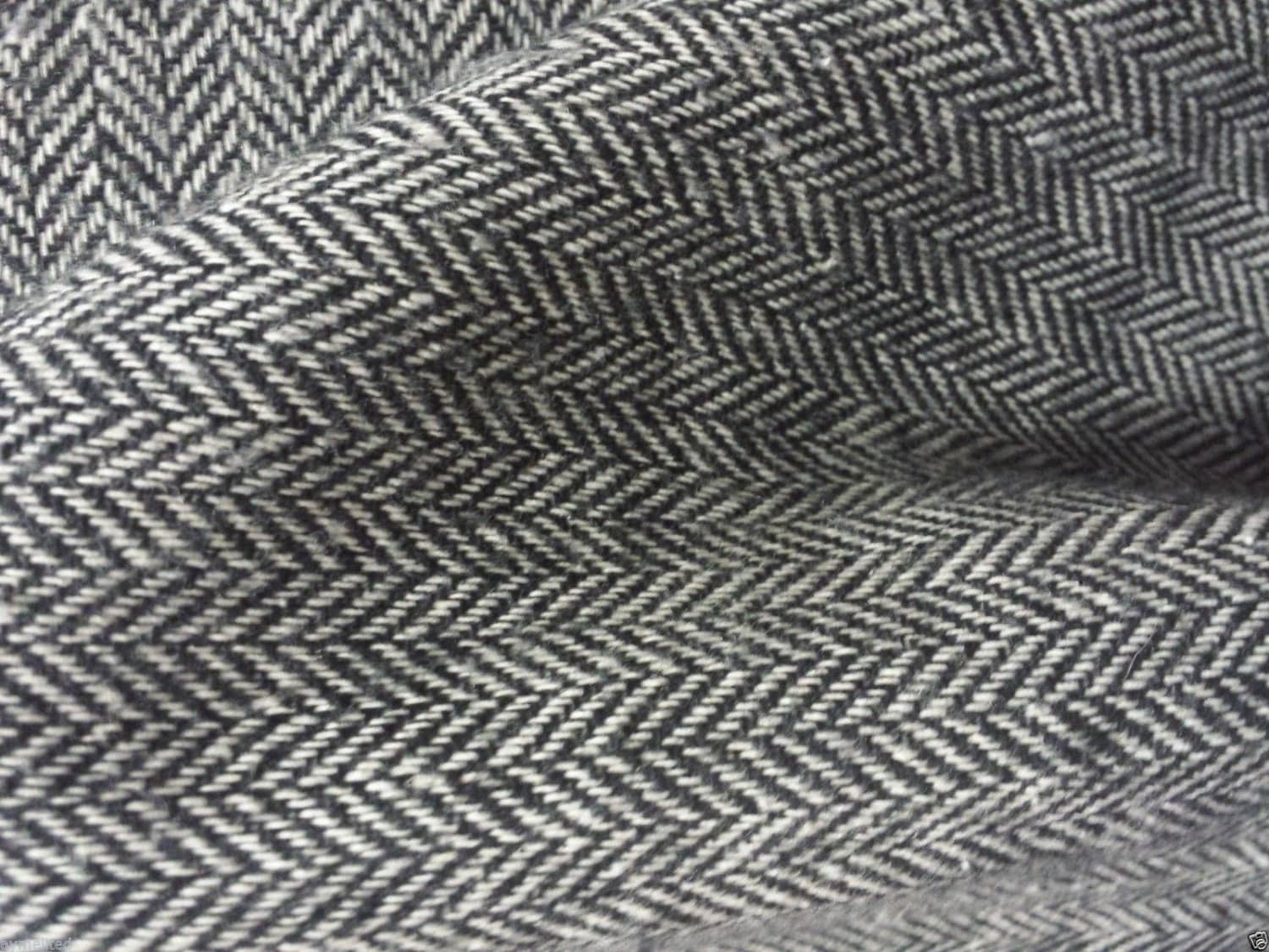 Donegal herringbone tweed wool fabric by elitedesignfabrics