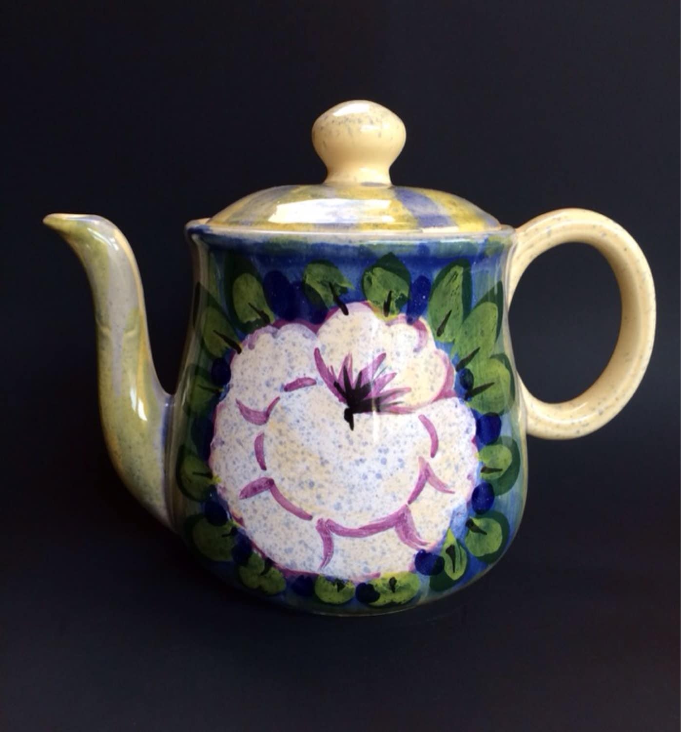 A Classic Italian Floral Ceramic Teapot by Beautalicious on Etsy