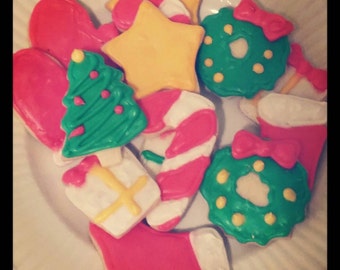 Items similar to Hand Decorated Holiday Sugar Cookies on Etsy