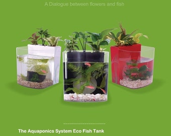  System Indoor Farming Betta Tropical Fish Tank Home Decor Xmas Gift