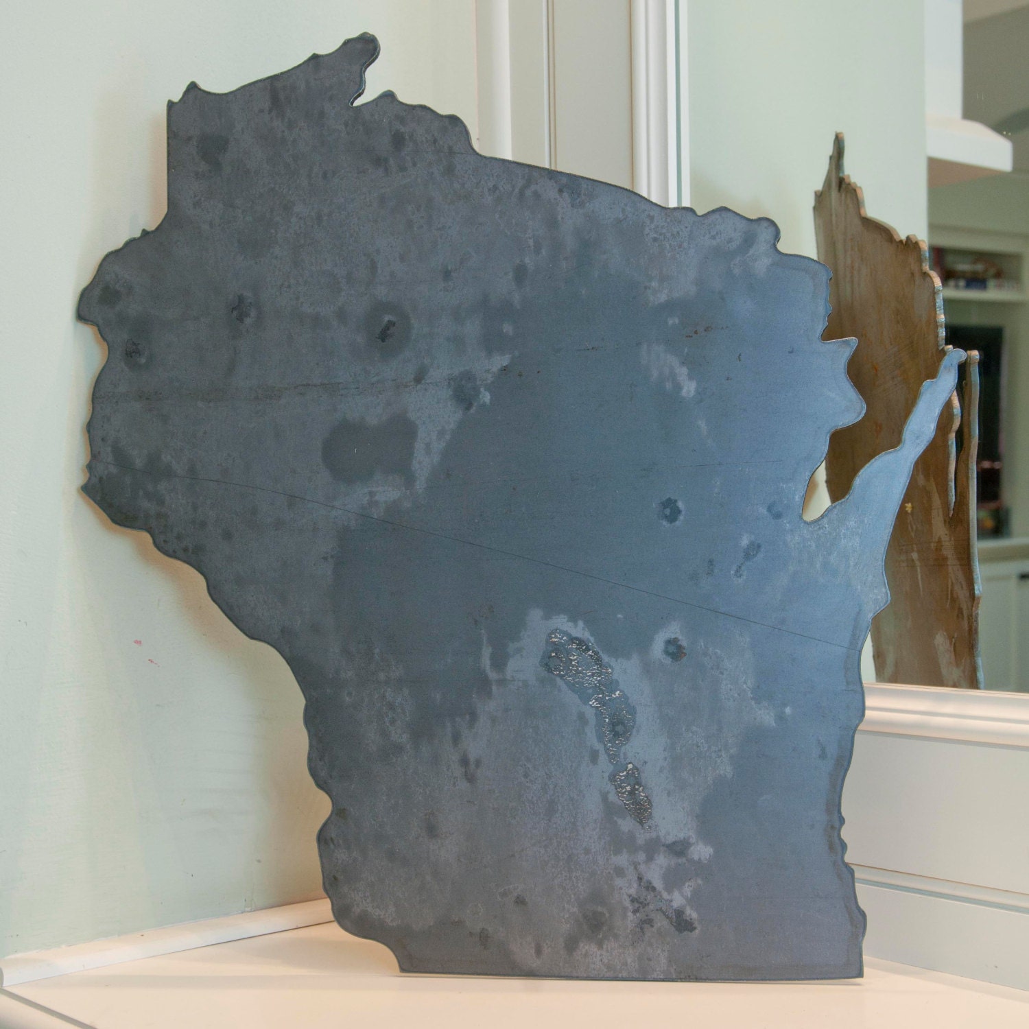 Wisconsin State Metal Cut Out Metal Art Handmade Modern