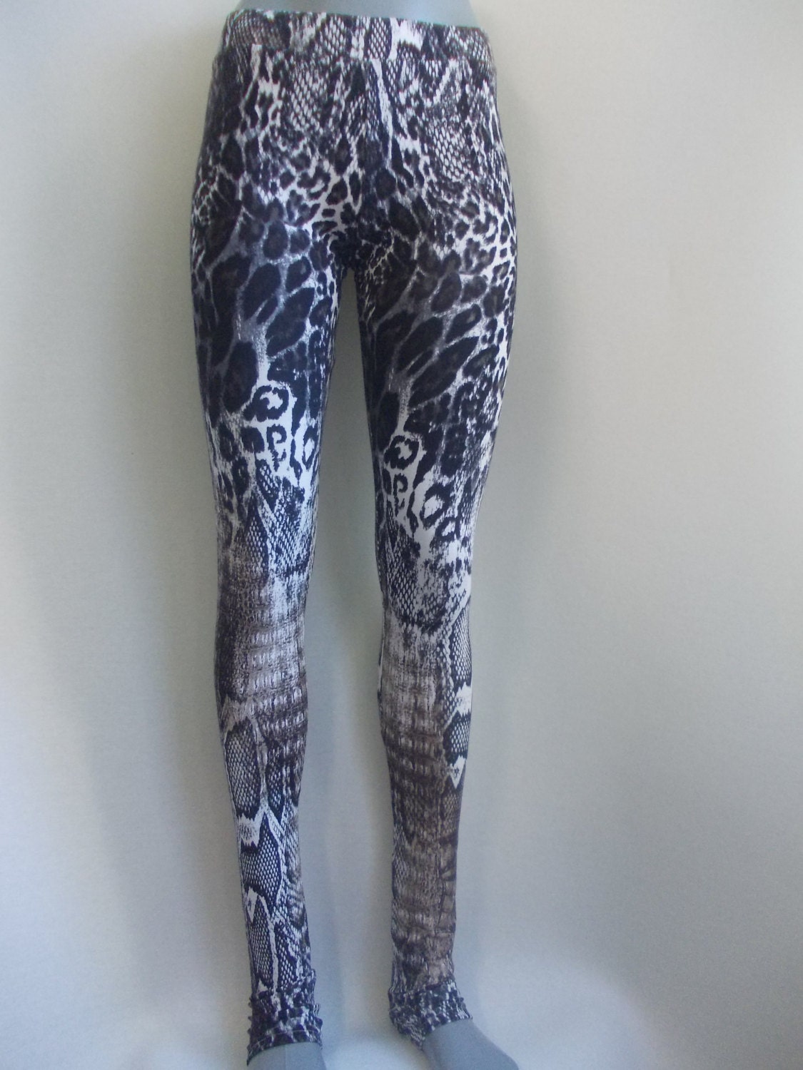 cheetah snake print extra long yoga pants gym capri leggings