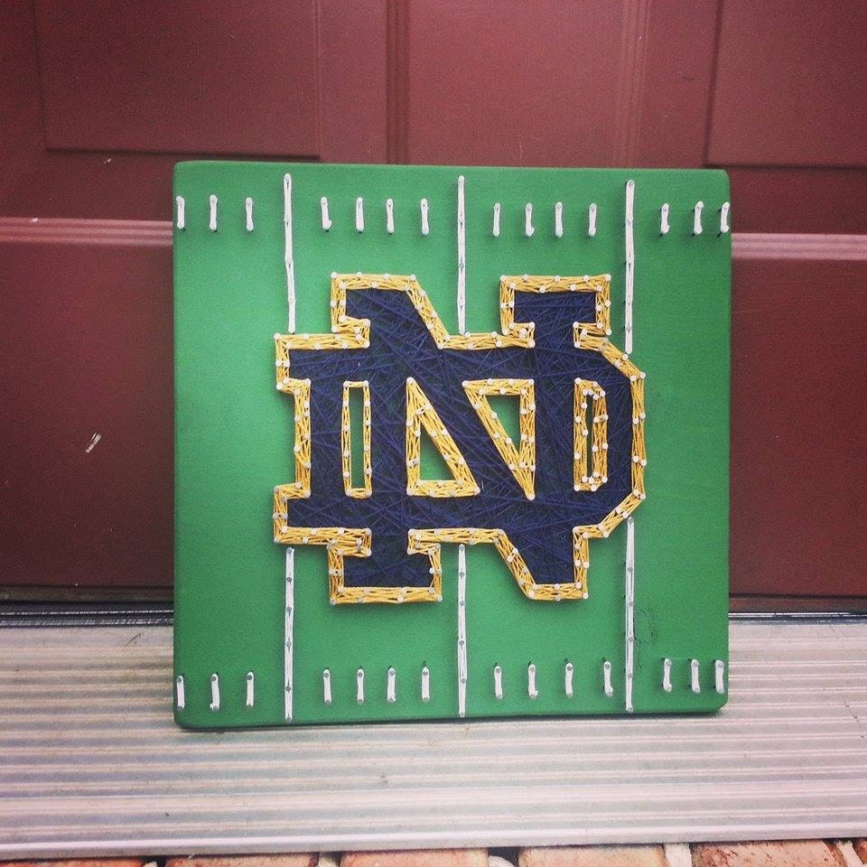 Notre Dame String Art Notre Dame football football field