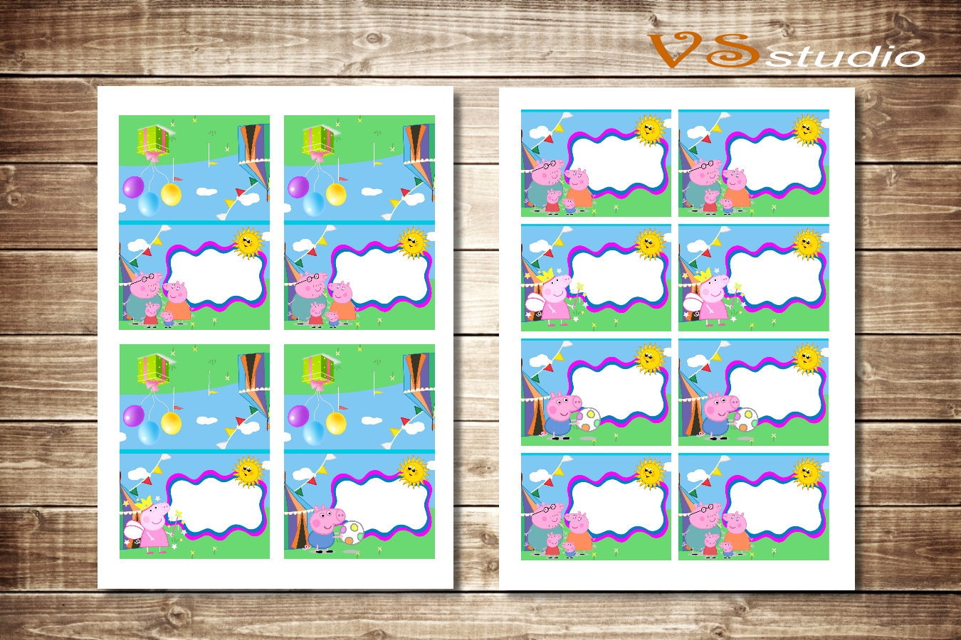 Peppa Pig Food Labels Peppa Pig Food Tents Cards Tags