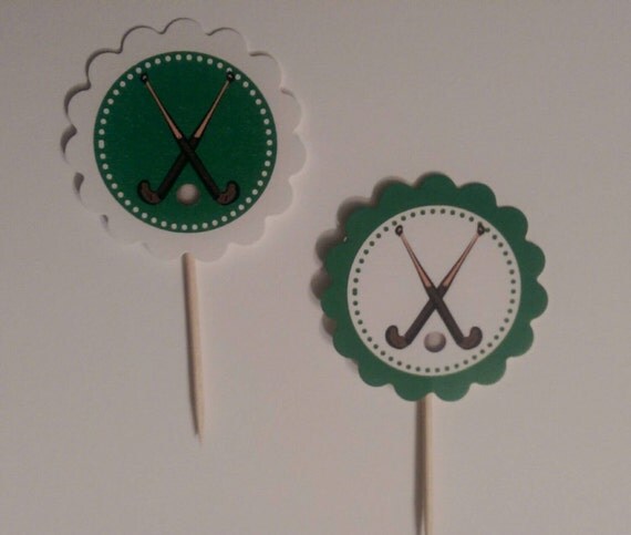 Field Hockey Themed Cupcake Toppers By ChicPaperGirl On Etsy