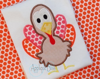 Turkey Digital Applique Design - Thanksgiving - Turkey - Monogram - Thanksgiving Applique Design - Thanksgiving Embroidery Design - Download
