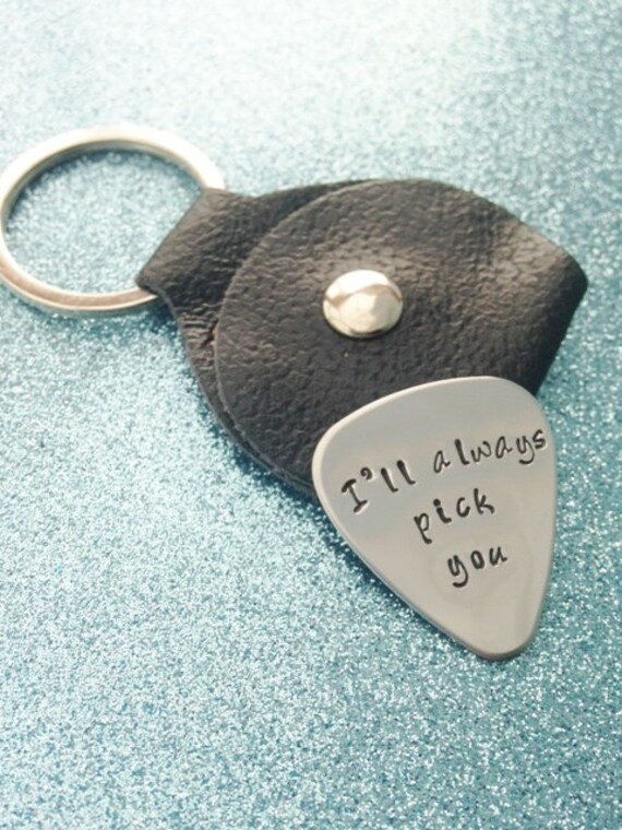I'll always pick you Guitar Pick and by SilverLiningStamping