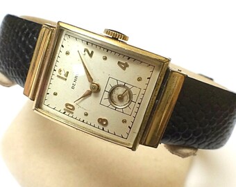 Montre Vintage Benrus 10 Carats Remplie D'or - Pour Pièces/réparation - Ne Fonctionne Pas