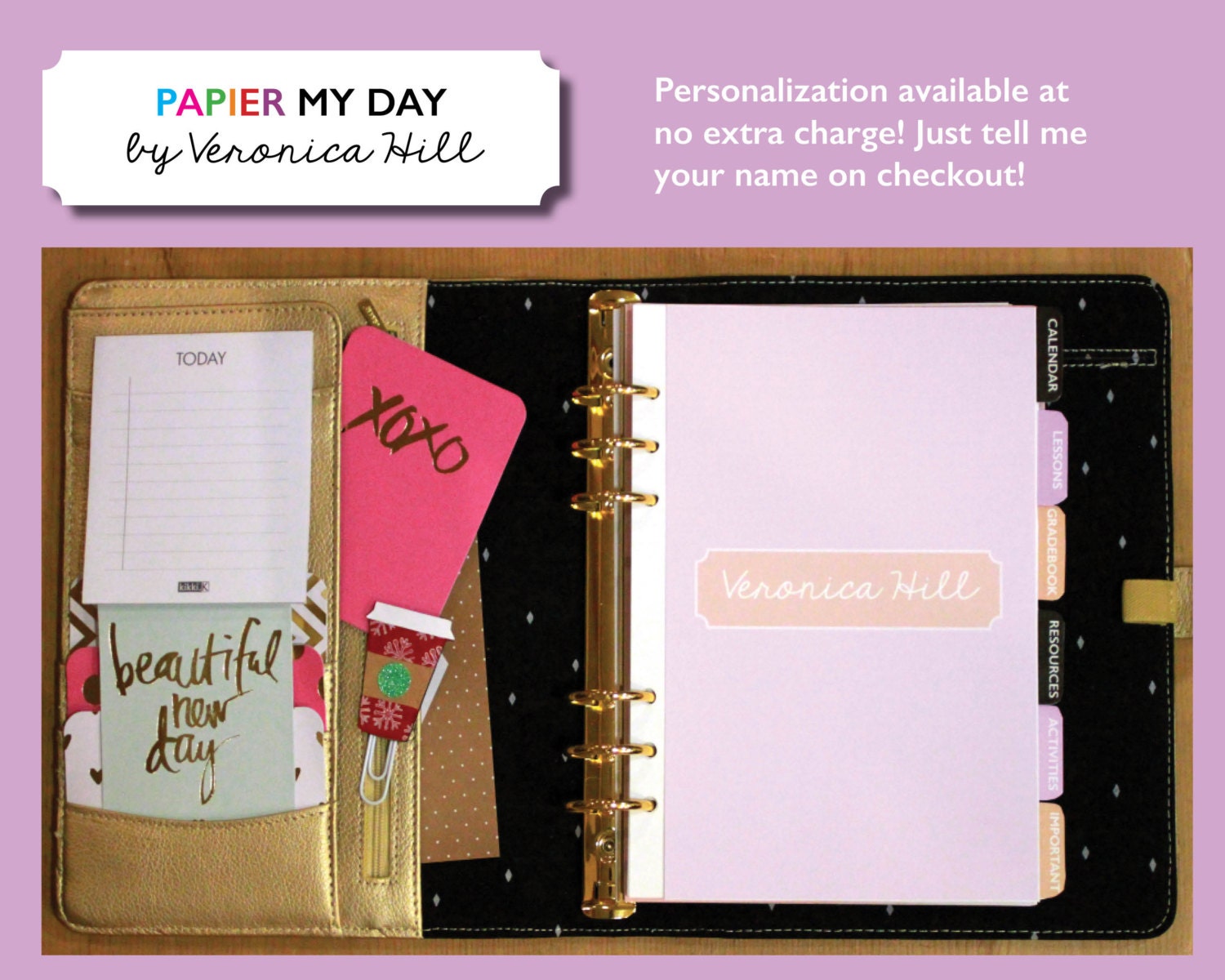 Printable Custom A5 Filofax Dividers Custom by PapierMyDay