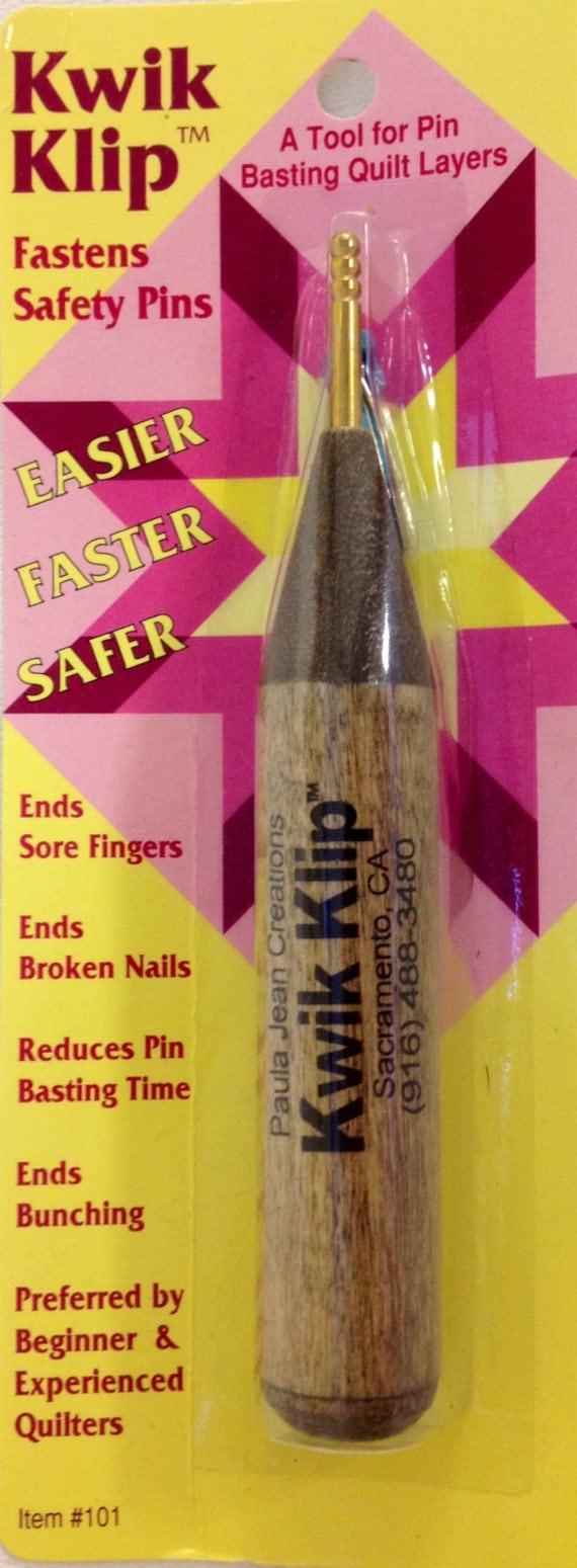 Kwik Klip Safety Pin Closer Makes closing basting pins a