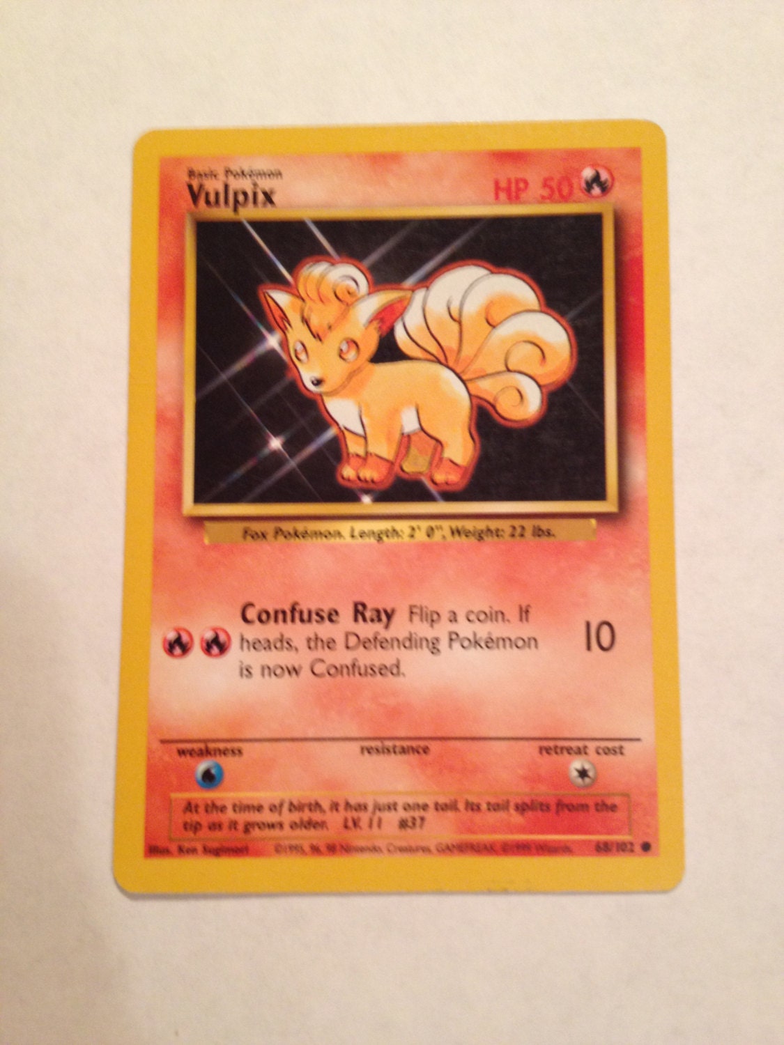 build a bear vulpix card