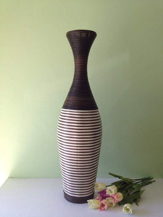 Extralarge Rattan Vase by bestbloomsla on Etsy