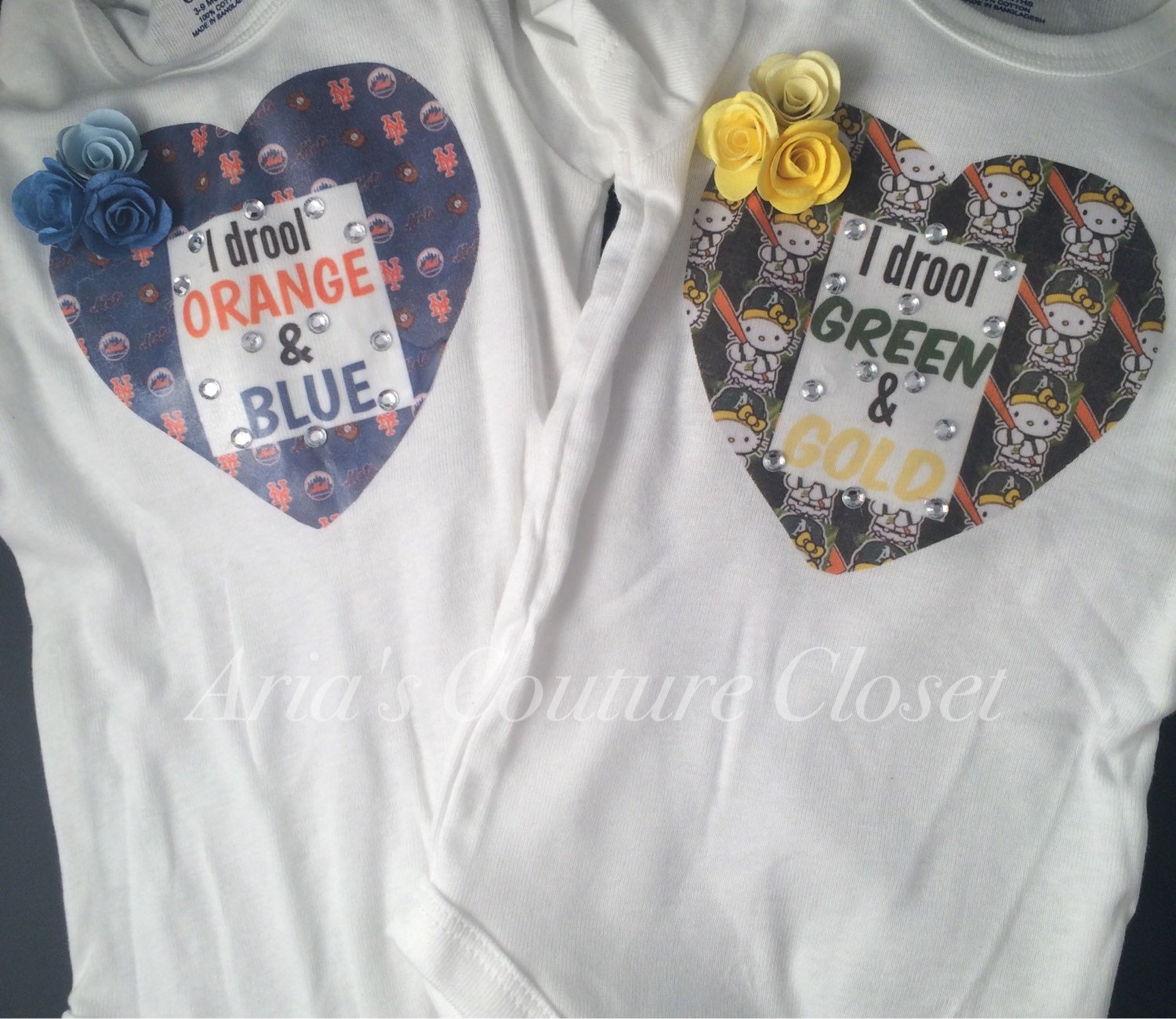 Sports team designer onesie for your little by AriasCoutureCloset