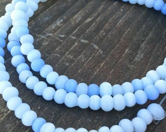 4mm Light Blue Cats Eye Beads