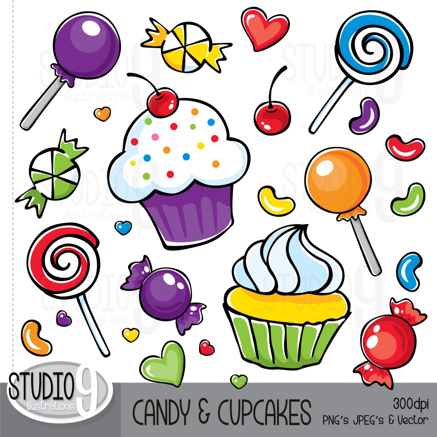 rainbow cupcake clipart - photo #43