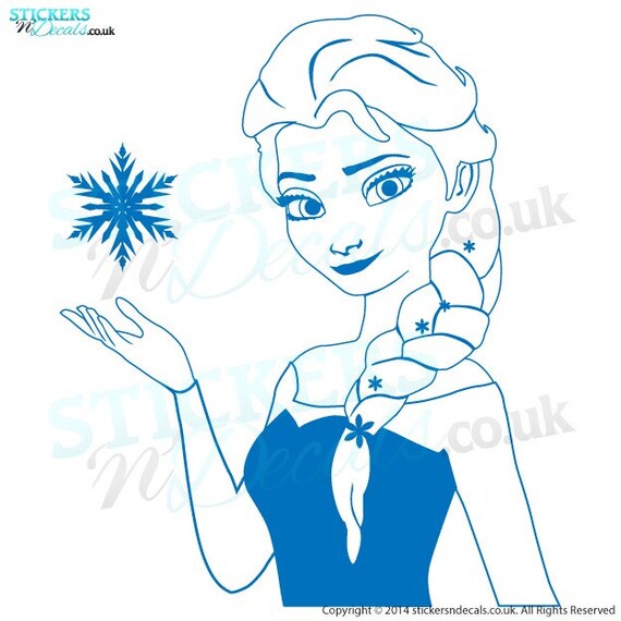Disney Frozen Elsa Princess Queen Personalised Vinyl Wall